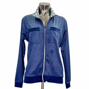 PEBBLE Beach Dry-Luxe Full Zip Blue Sweatshirt